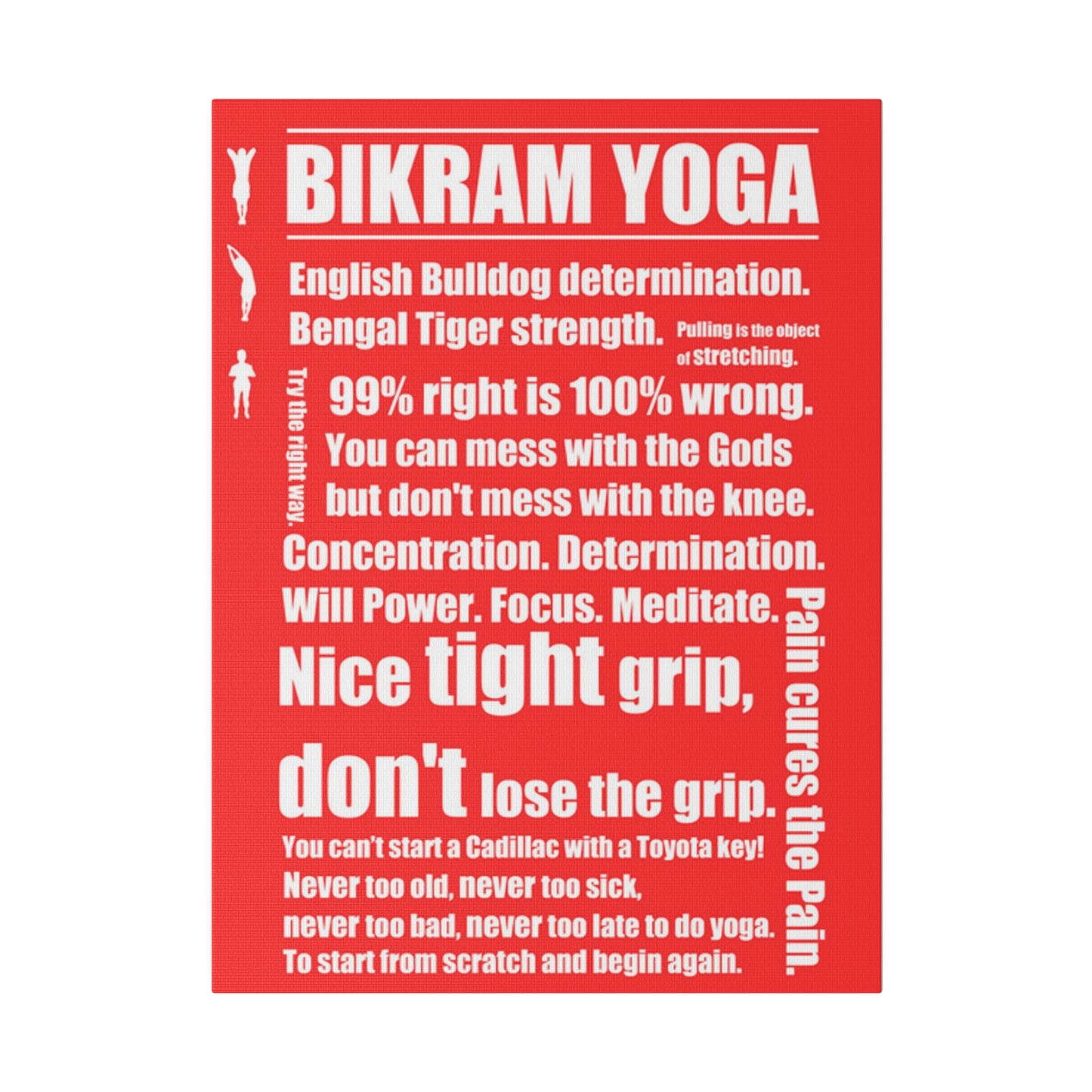 Bikramisms Matte Canvas, Stretched, 0.75"